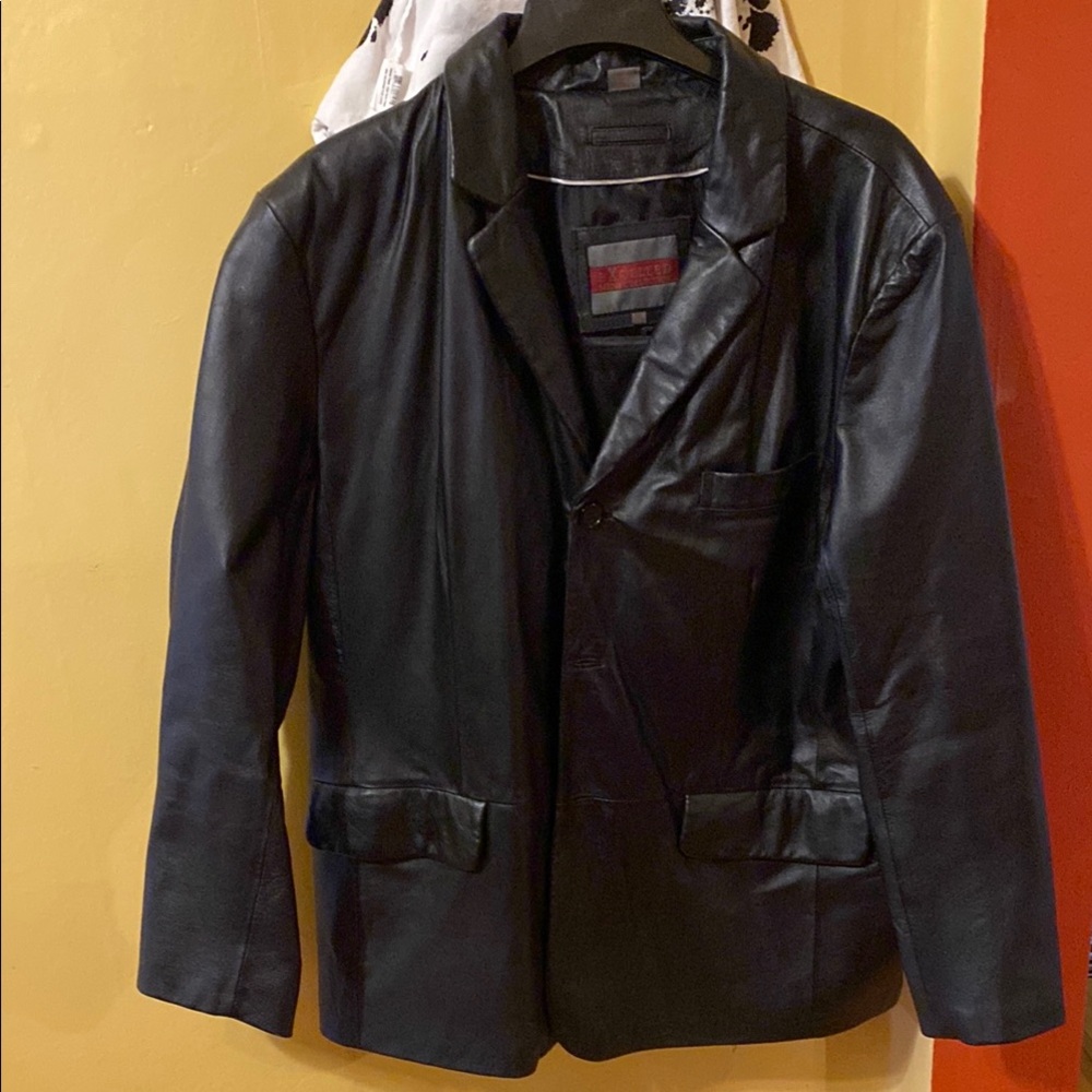 Black Leather Blazer